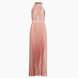 L'idee Ballet Pink Renaissance Open Back Pleated Gown | Size 2